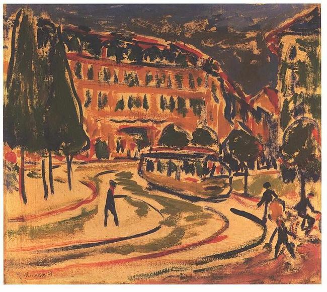 Ernst Ludwig Kirchner Tramway in Dresden Germany oil painting art